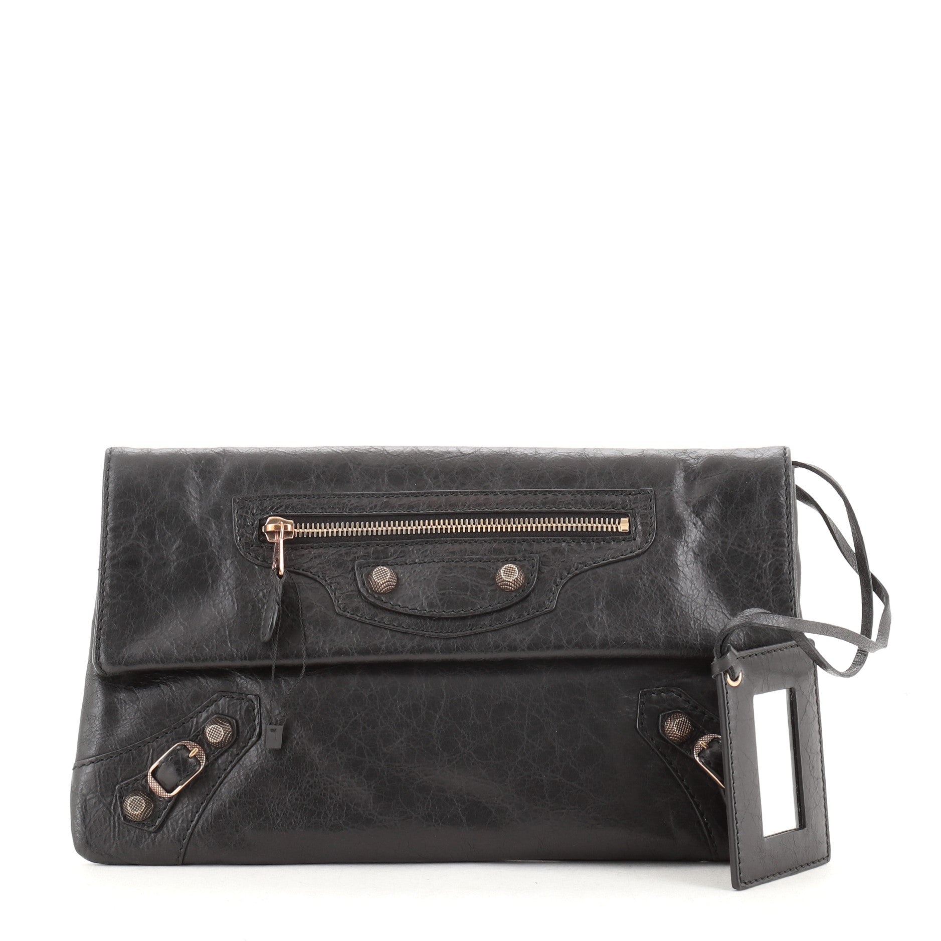 Giant Studs Envelope Clutch Leather