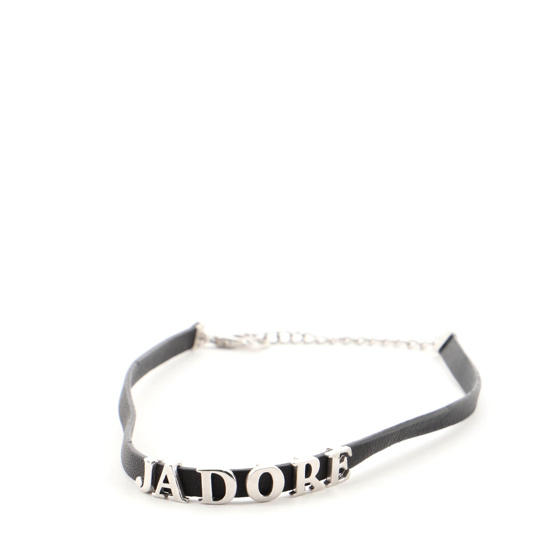 J'Adore Choker Necklace Leather with Metal