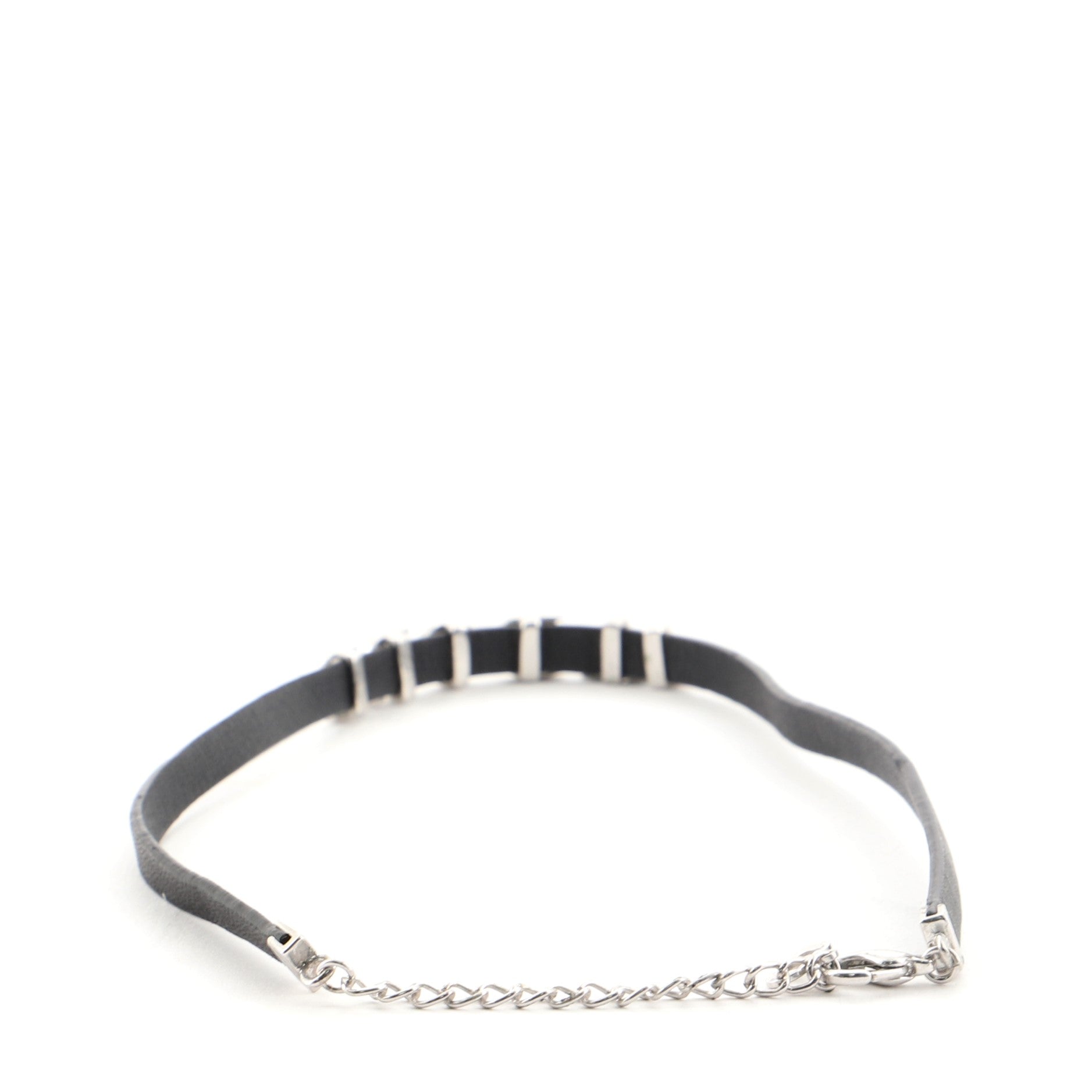 J'Adore Choker Necklace Leather with Metal