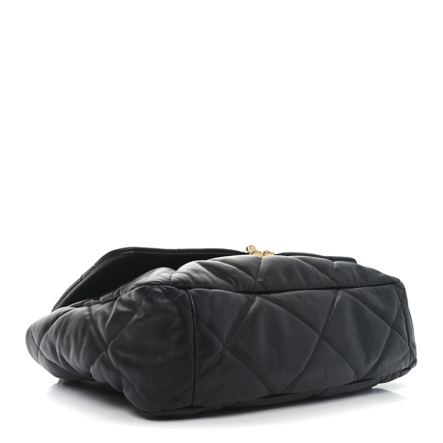 Goatskin Quilted Maxi Chanel 19 Flap Black