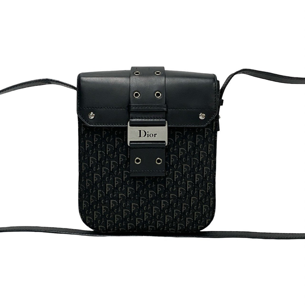 Christian Dior Street Chic Trotter Canvas Leather Shoulder Bag