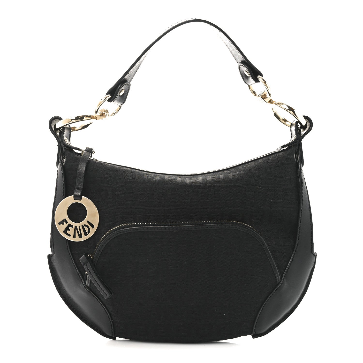 Zucchino Cuoio Chef Pocket Shoulder Bag Black