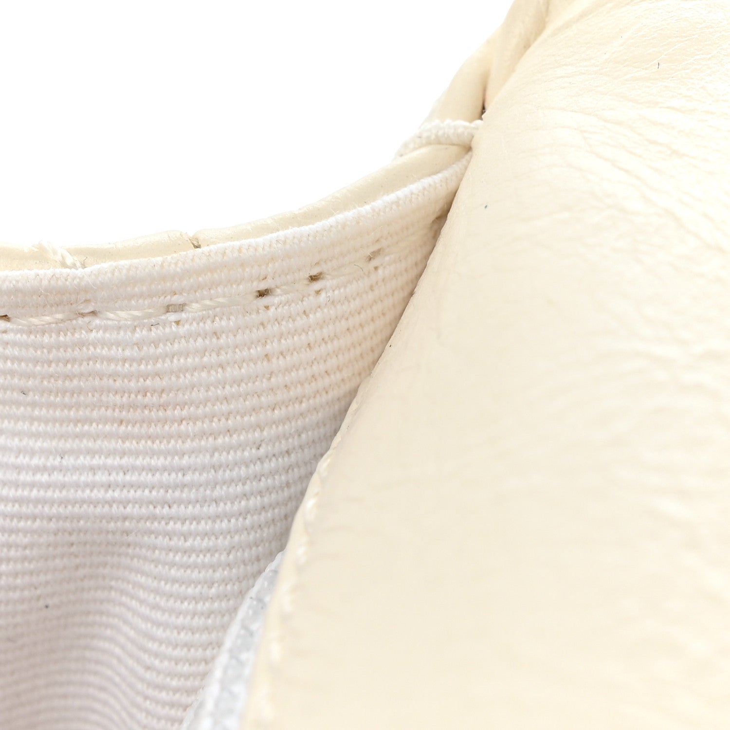 Shiny Crumpled Calfskin Quilted Top Handle Flap White