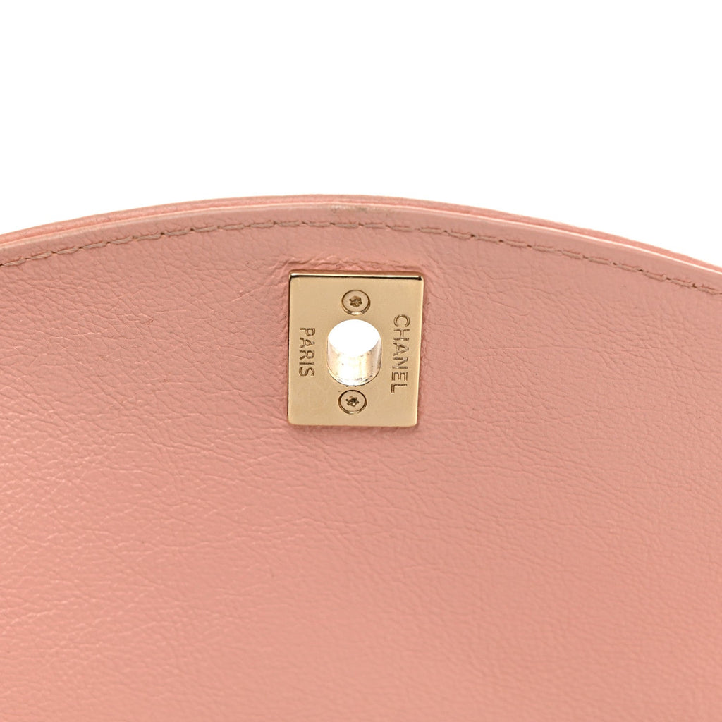 Iridescent Calfskin Smart Pocket Flap Bag Pink