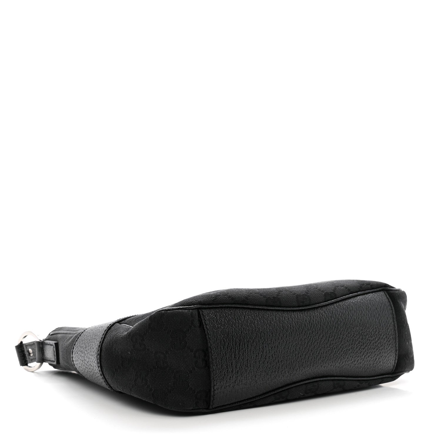 Monogram Leather Shoulder Bag Black