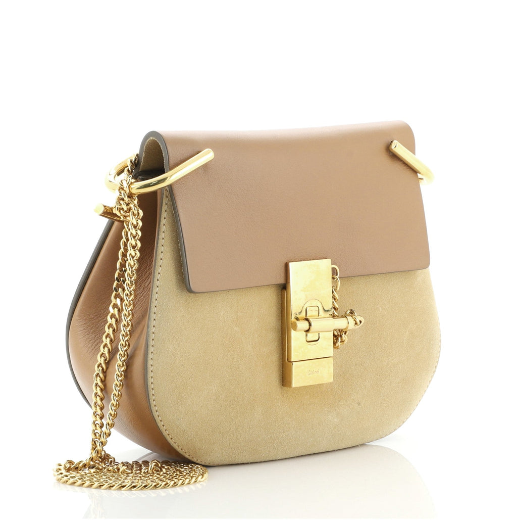 Drew Crossbody Bag Leather and Suede Mini