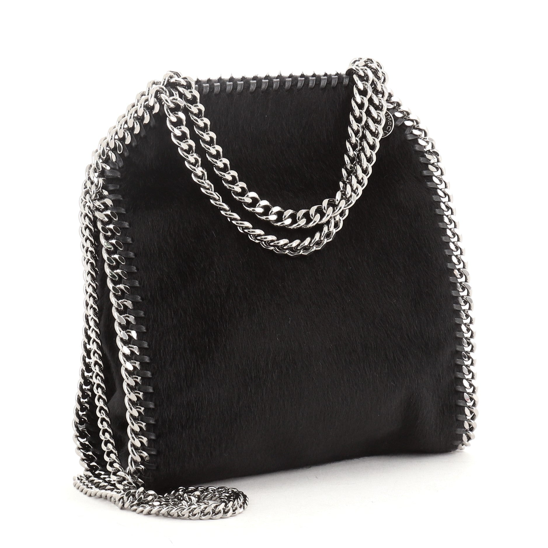 Falabella Fold Over Crossbody Bag Faux Fur Mini