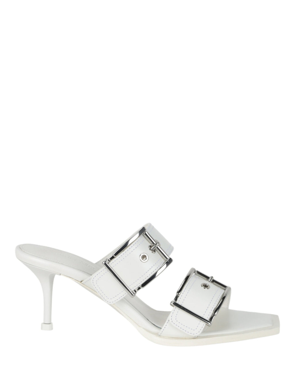 Double Buckle Punk Mules