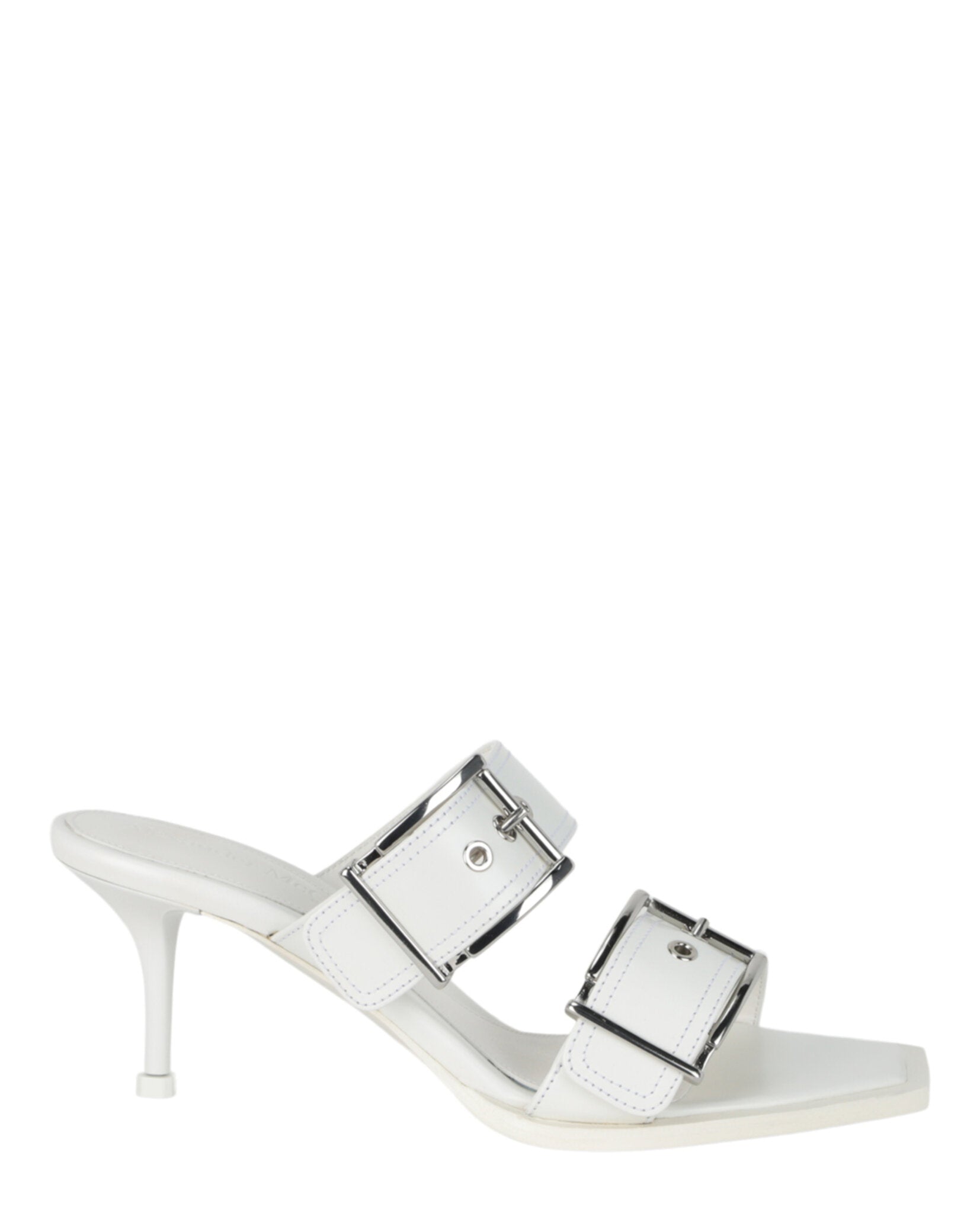 Double Buckle Punk Mules