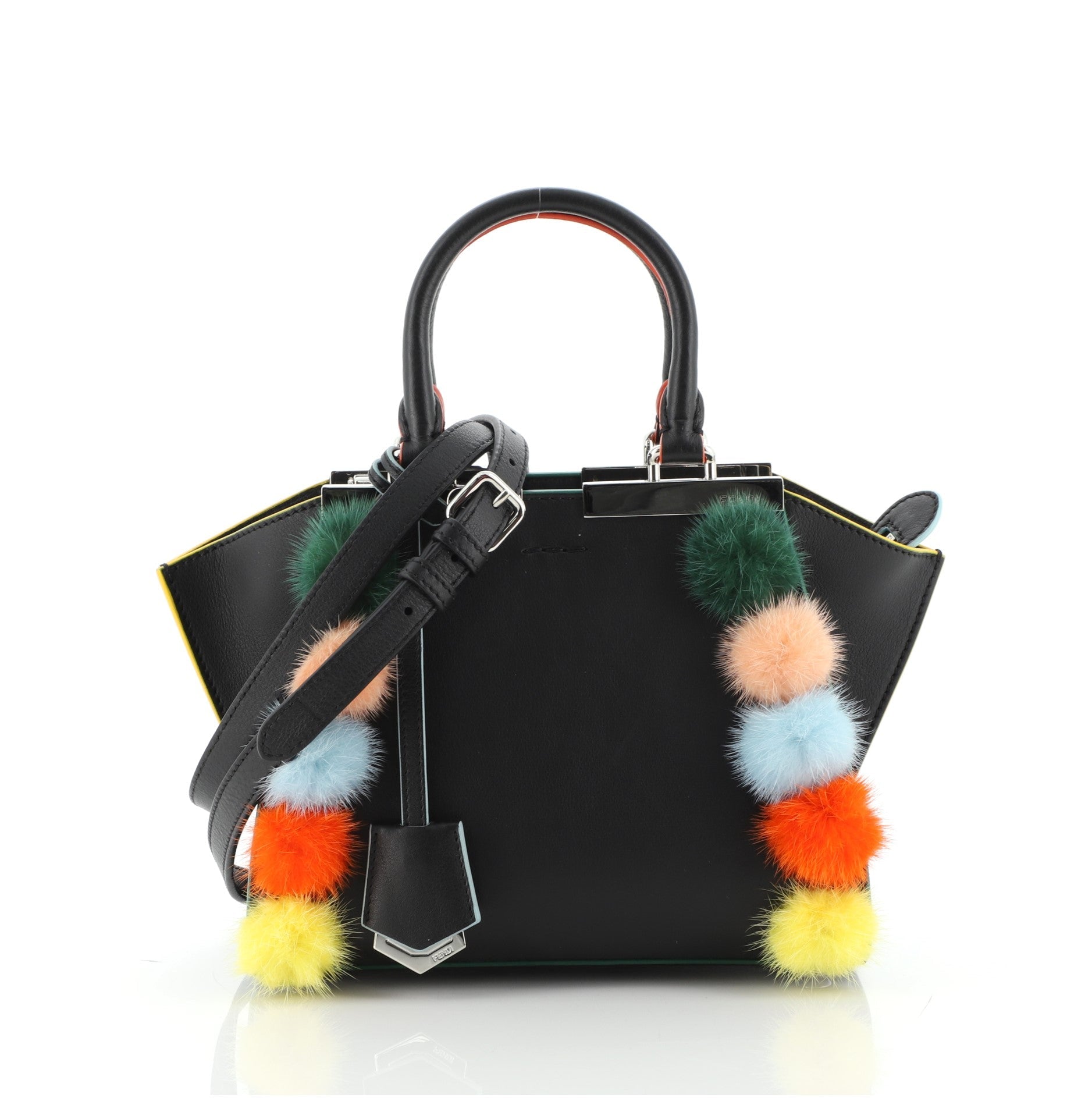 3Jours Bag Leather with Fur Mini