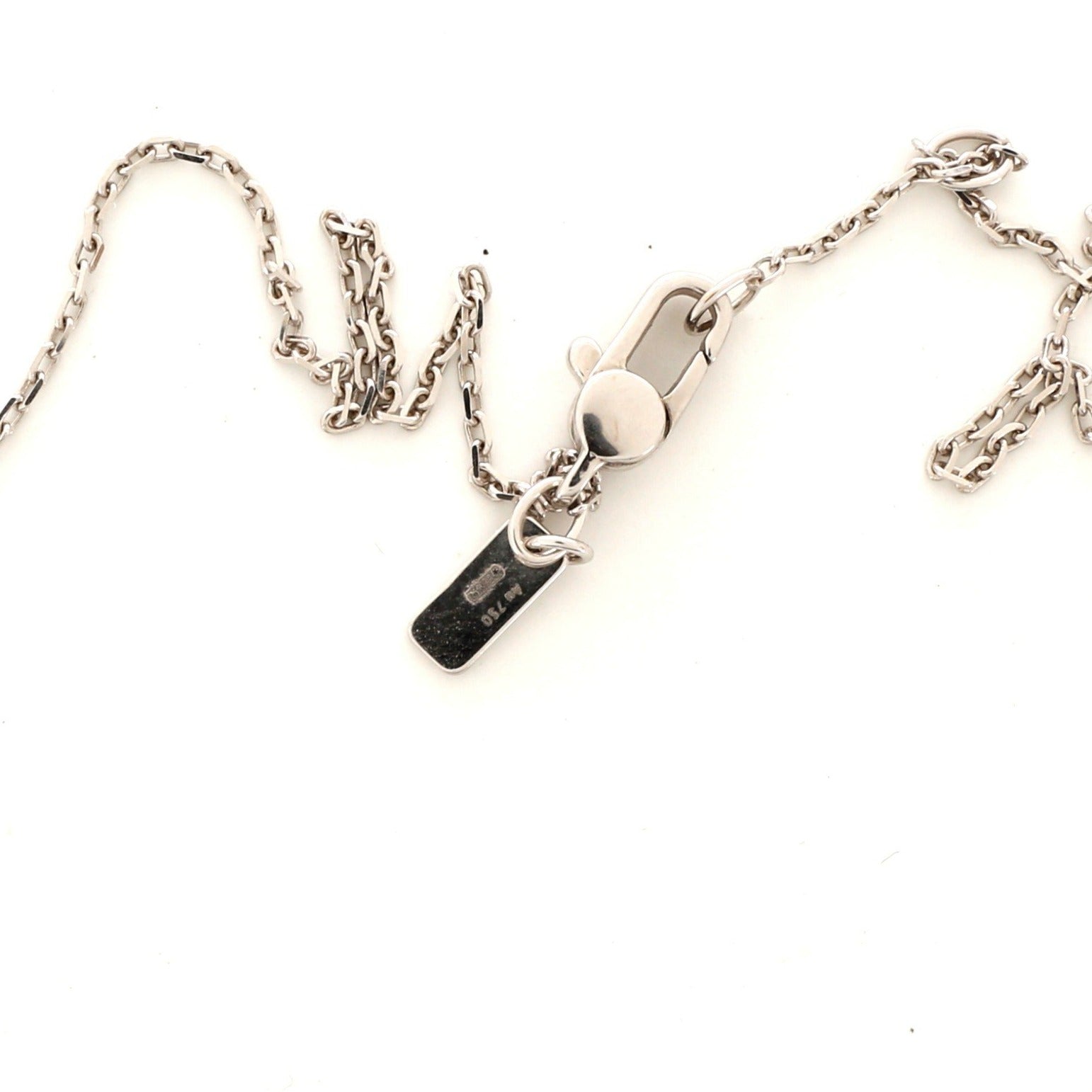 Icon Twirl Pendant Necklace 18K White Gold