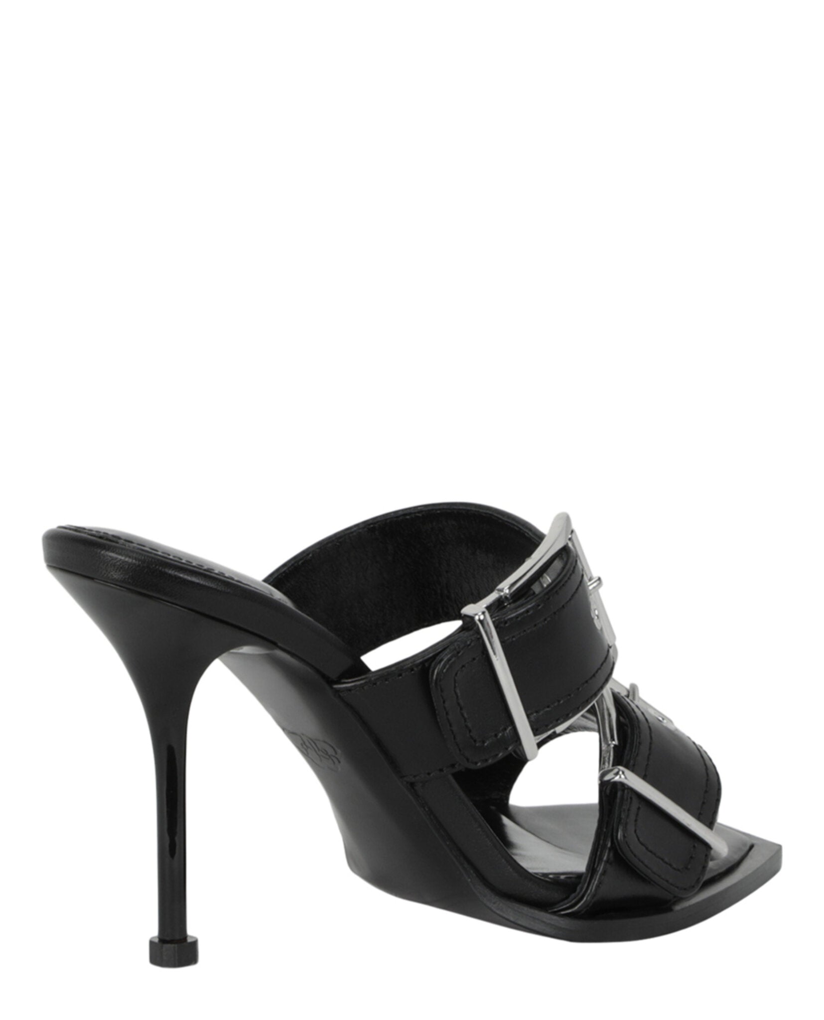 Double Buckle Punk Mules