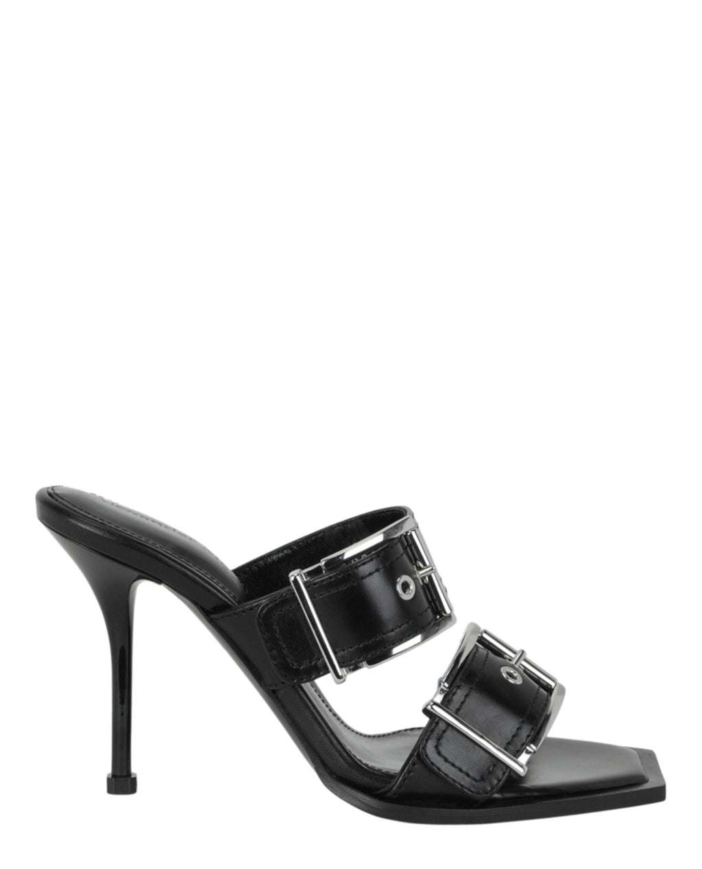 Double Buckle Punk Mules