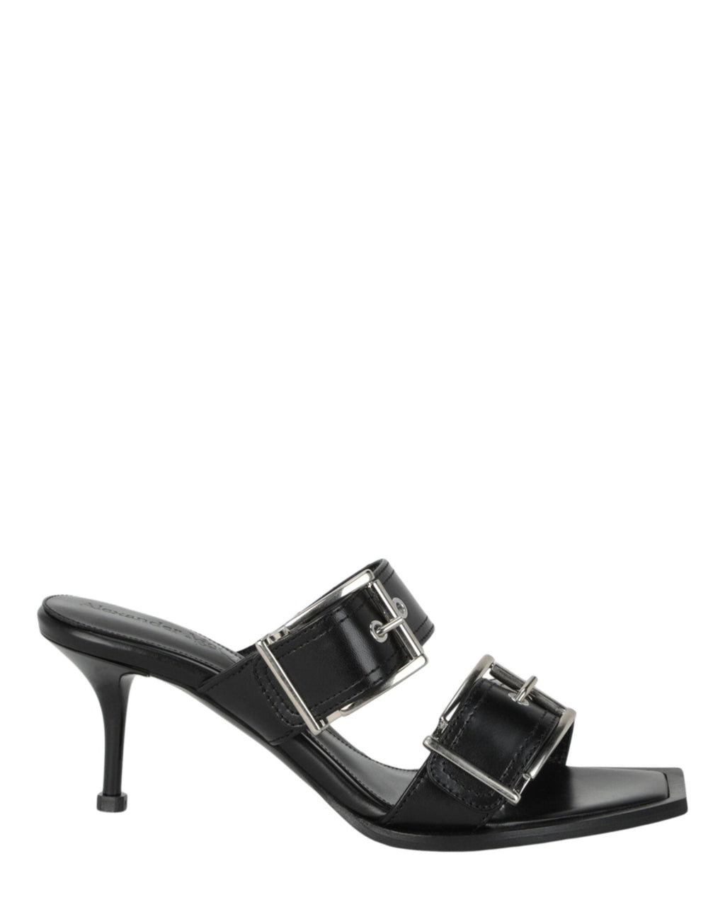 Double Buckle Punk Mules