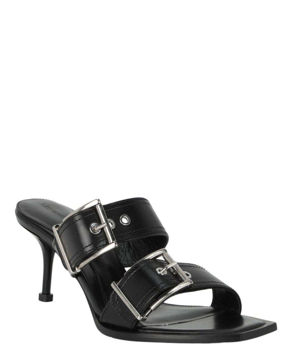 Double Buckle Punk Mules