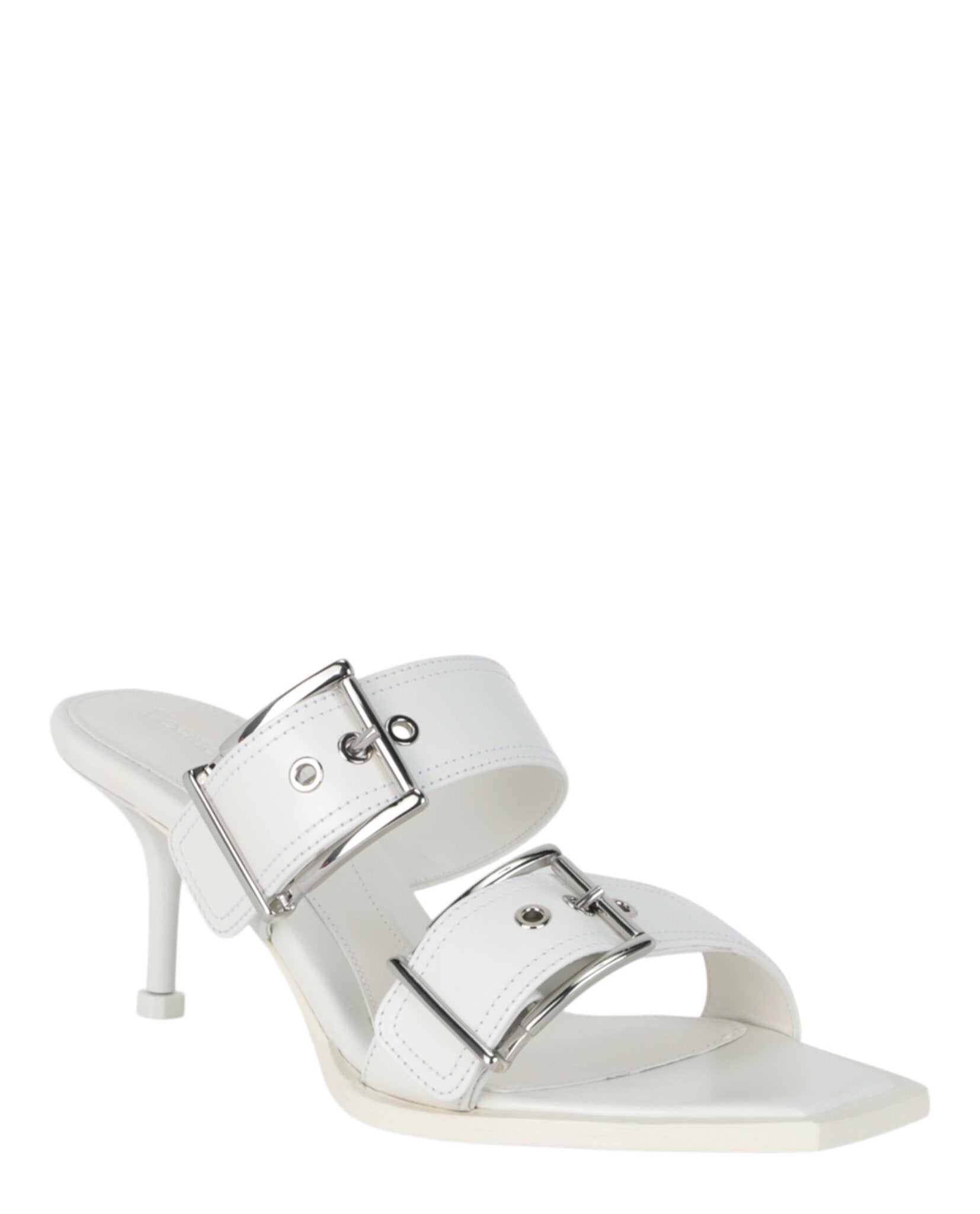Double Buckle Punk Mules