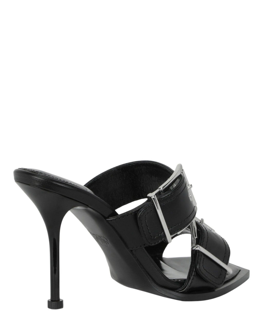 Double Buckle Punk Mules