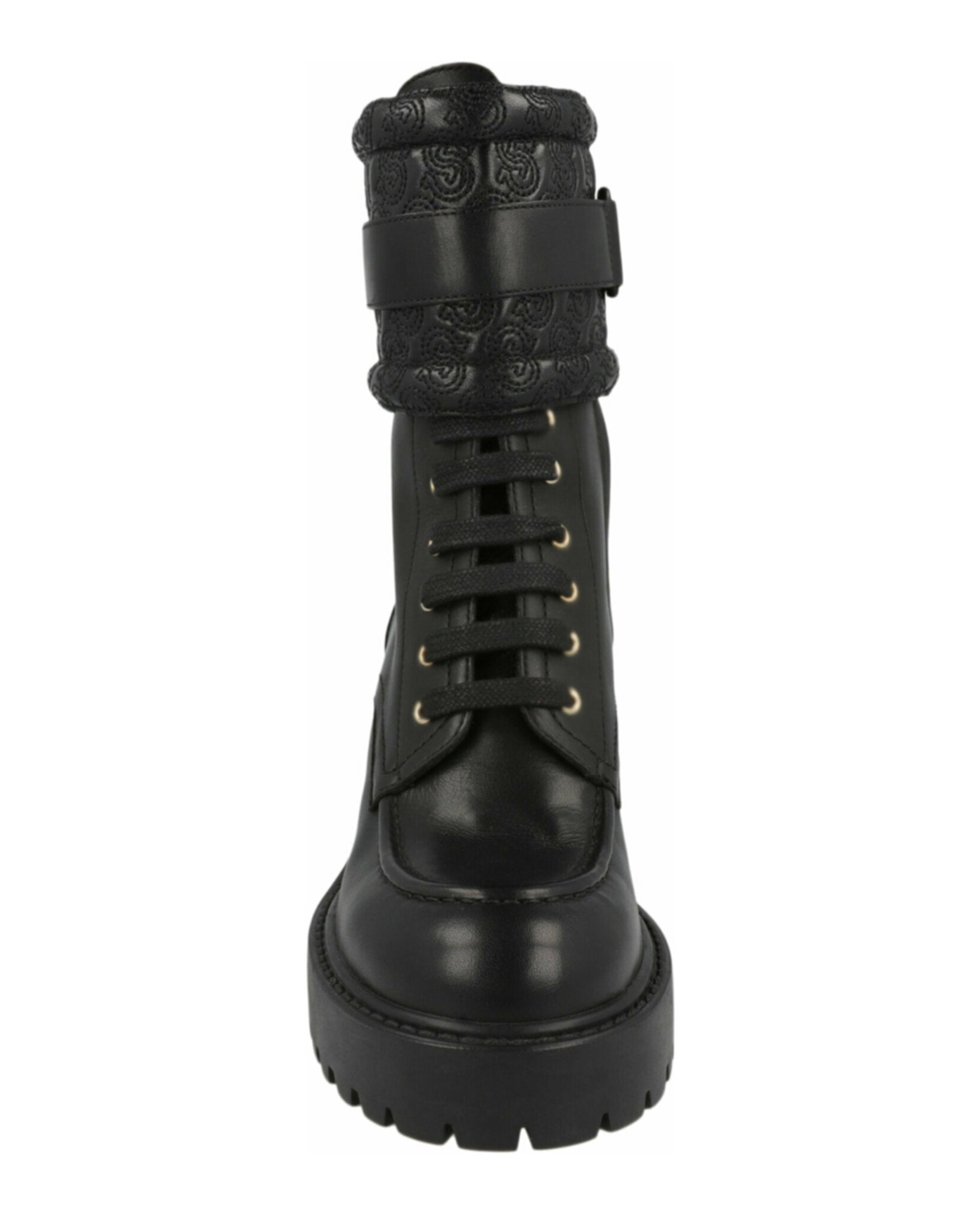 Shiraz Leather Combat Boots