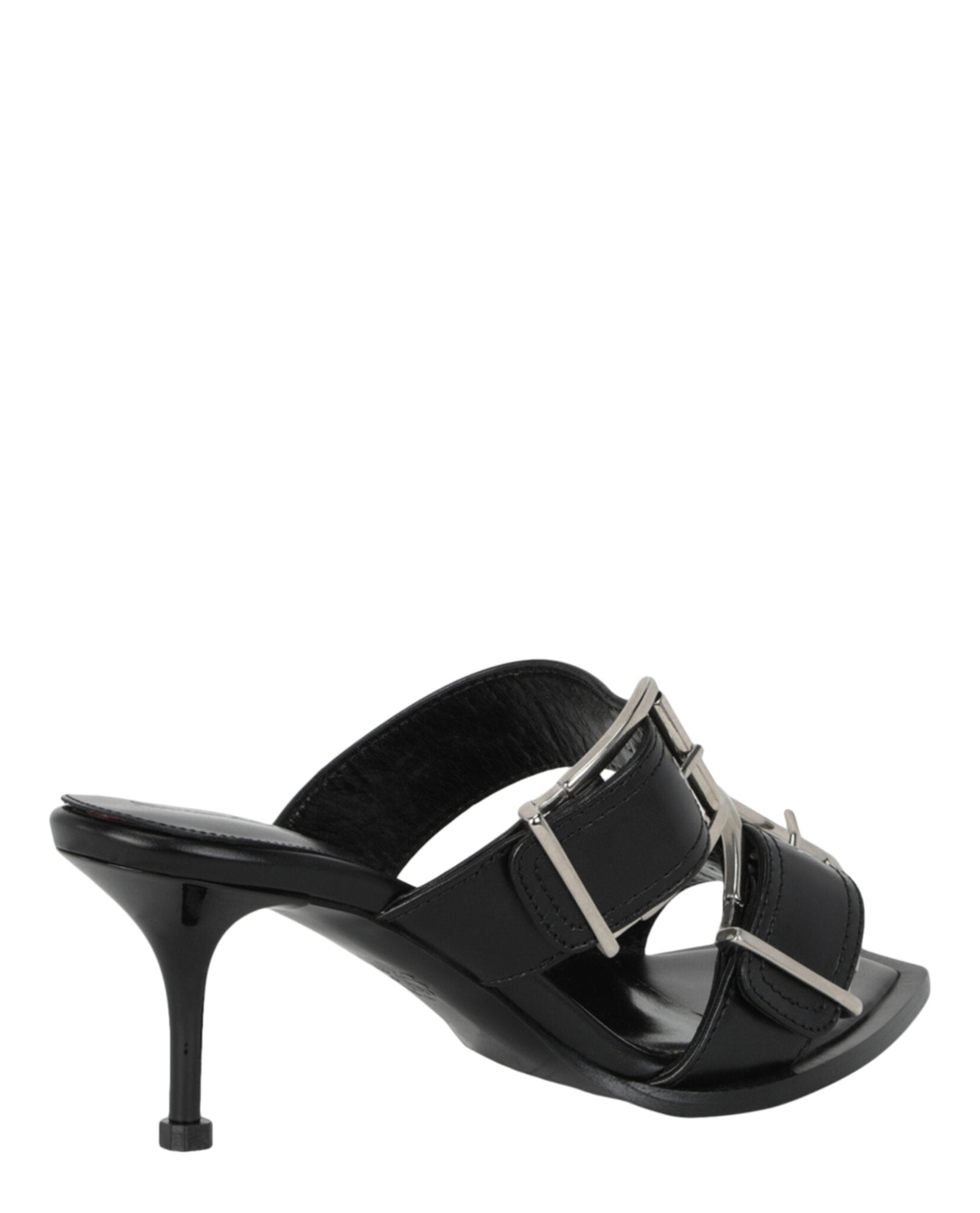 Double Buckle Punk Mules