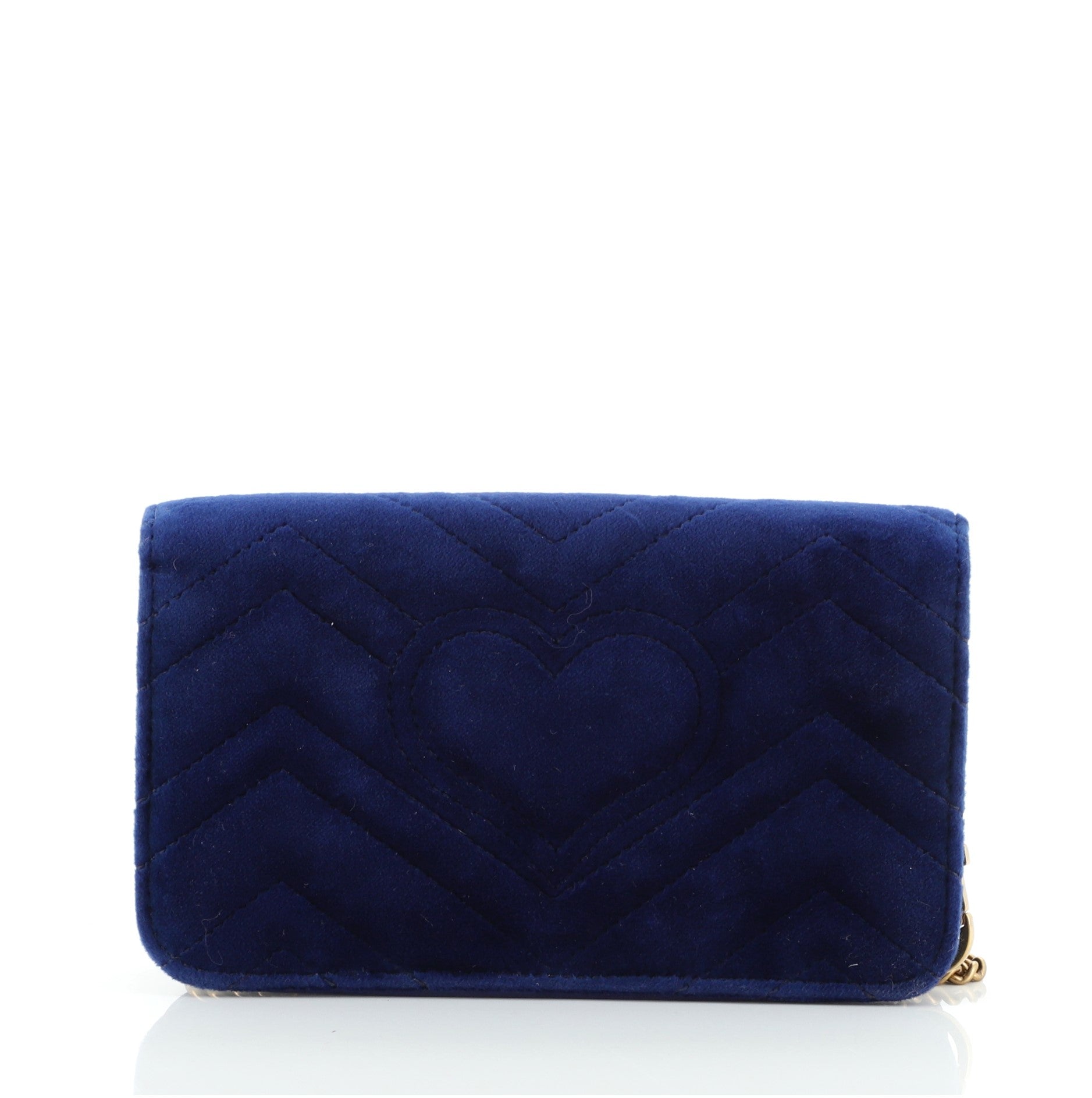 GG Marmont Chain Flap Bag Matelasse Velvet Mini