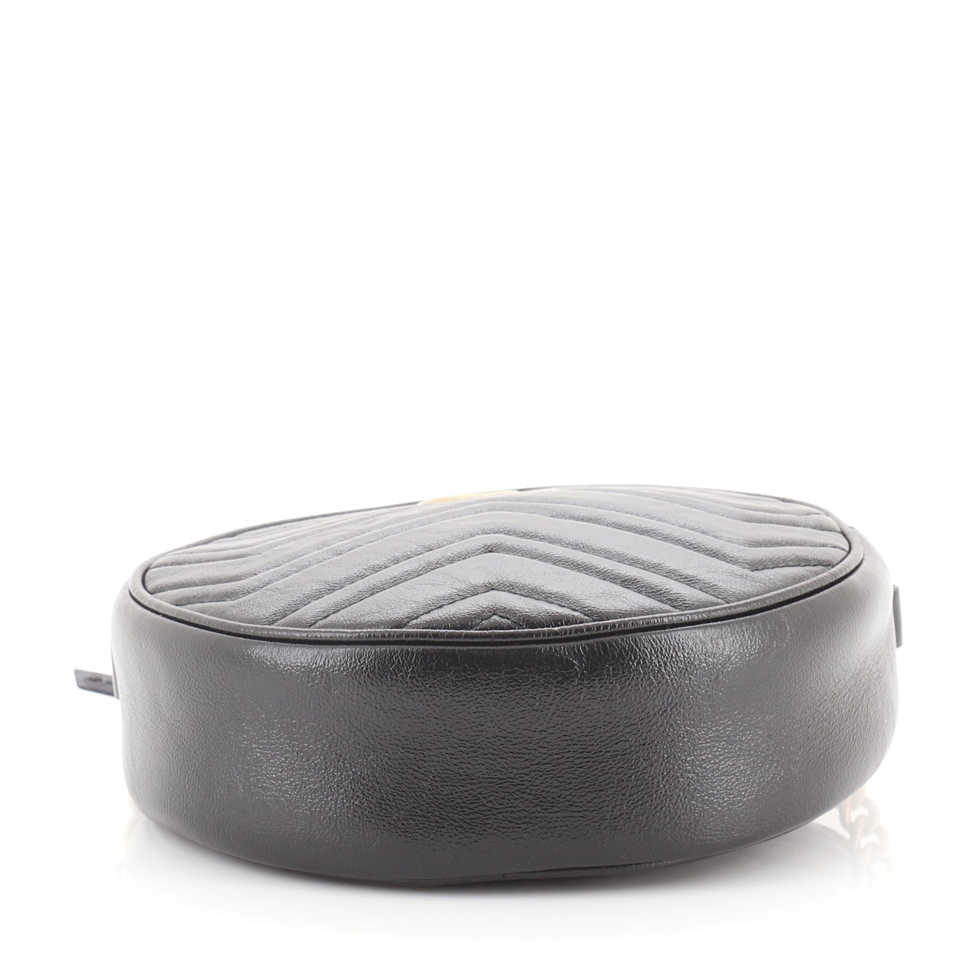 GG Marmont Round Shoulder Bag Matelasse Leather Mini