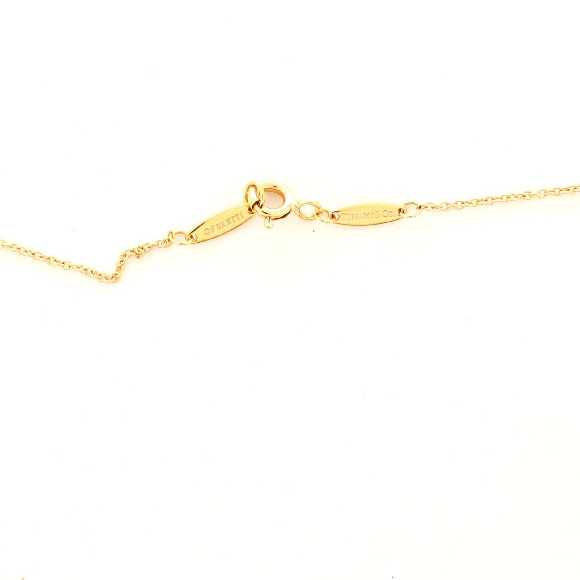 Elsa Peretti Diamonds By The Yard Pendant Necklace 18K Yellow Gold with Diamond
