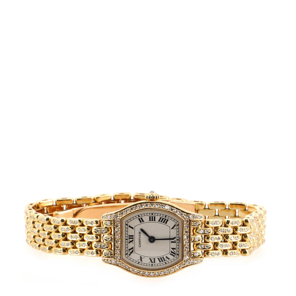 Tortue Quartz Watch Yellow Gold and Diamonds 20