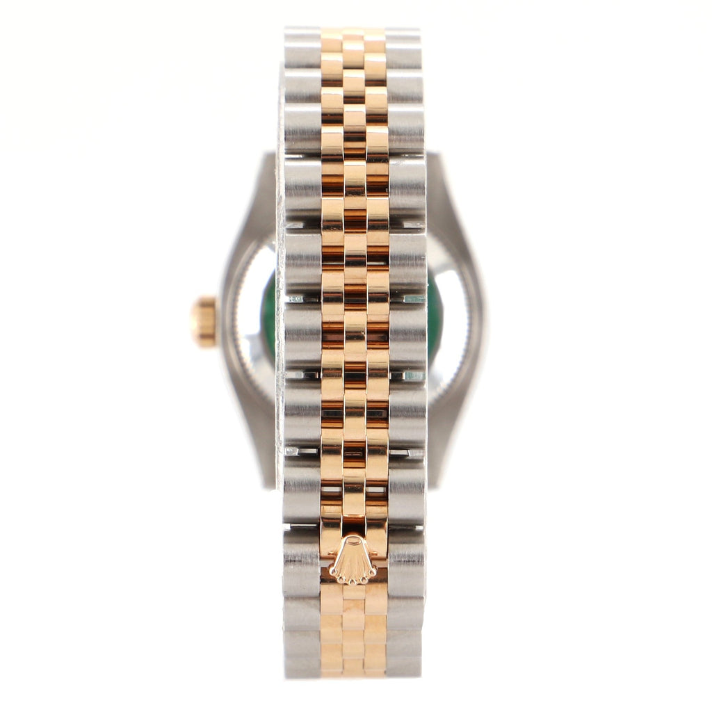 Oyster Perpetual Datejust Automatic Watch Stainless Steel and Everose Gold with Diamond Indicators and Mother of Pearl 26