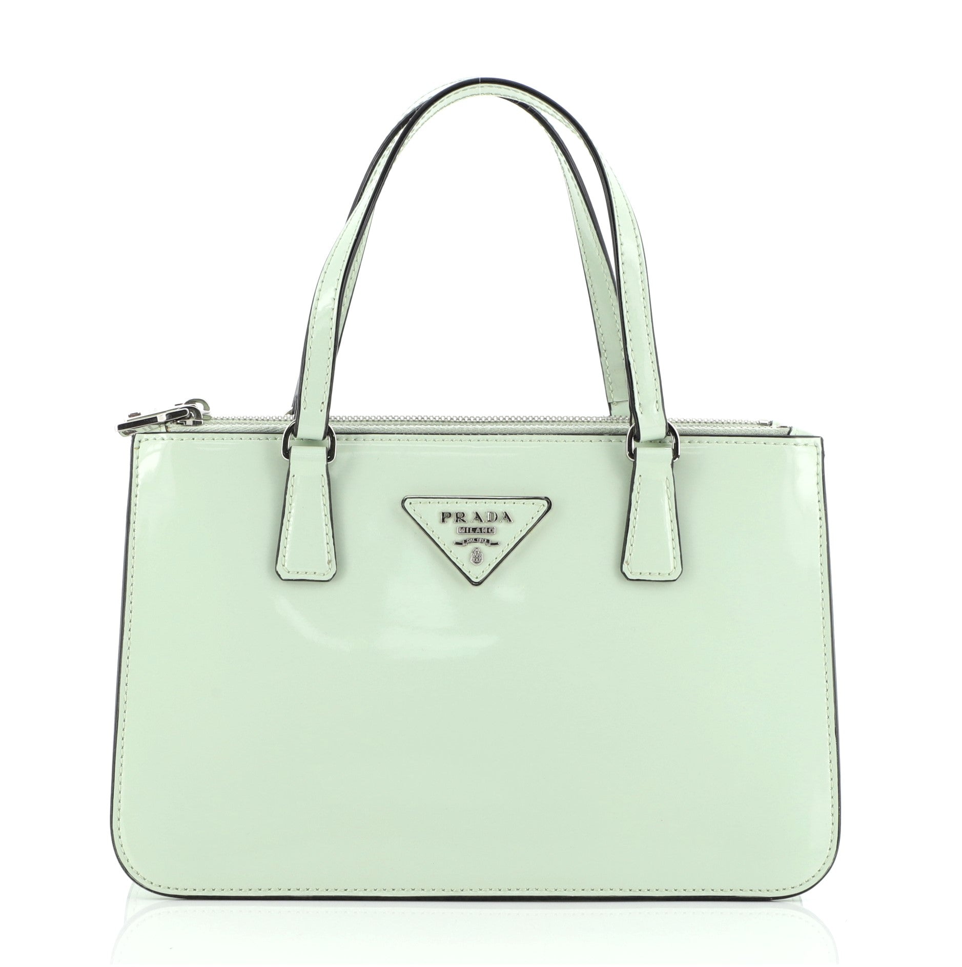 Double Zip Tote Spazzolato Leather Mini