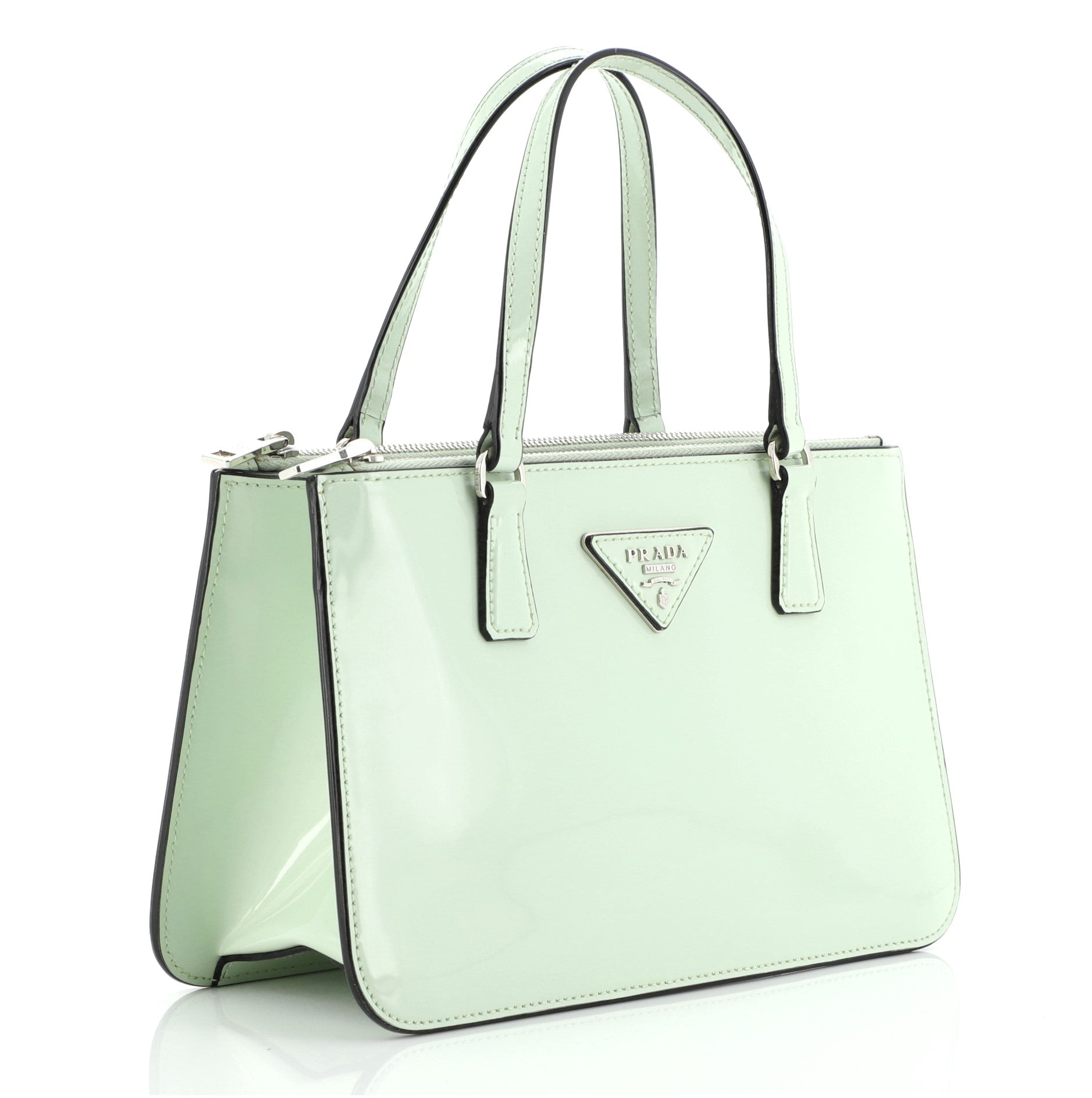 Double Zip Tote Spazzolato Leather Mini
