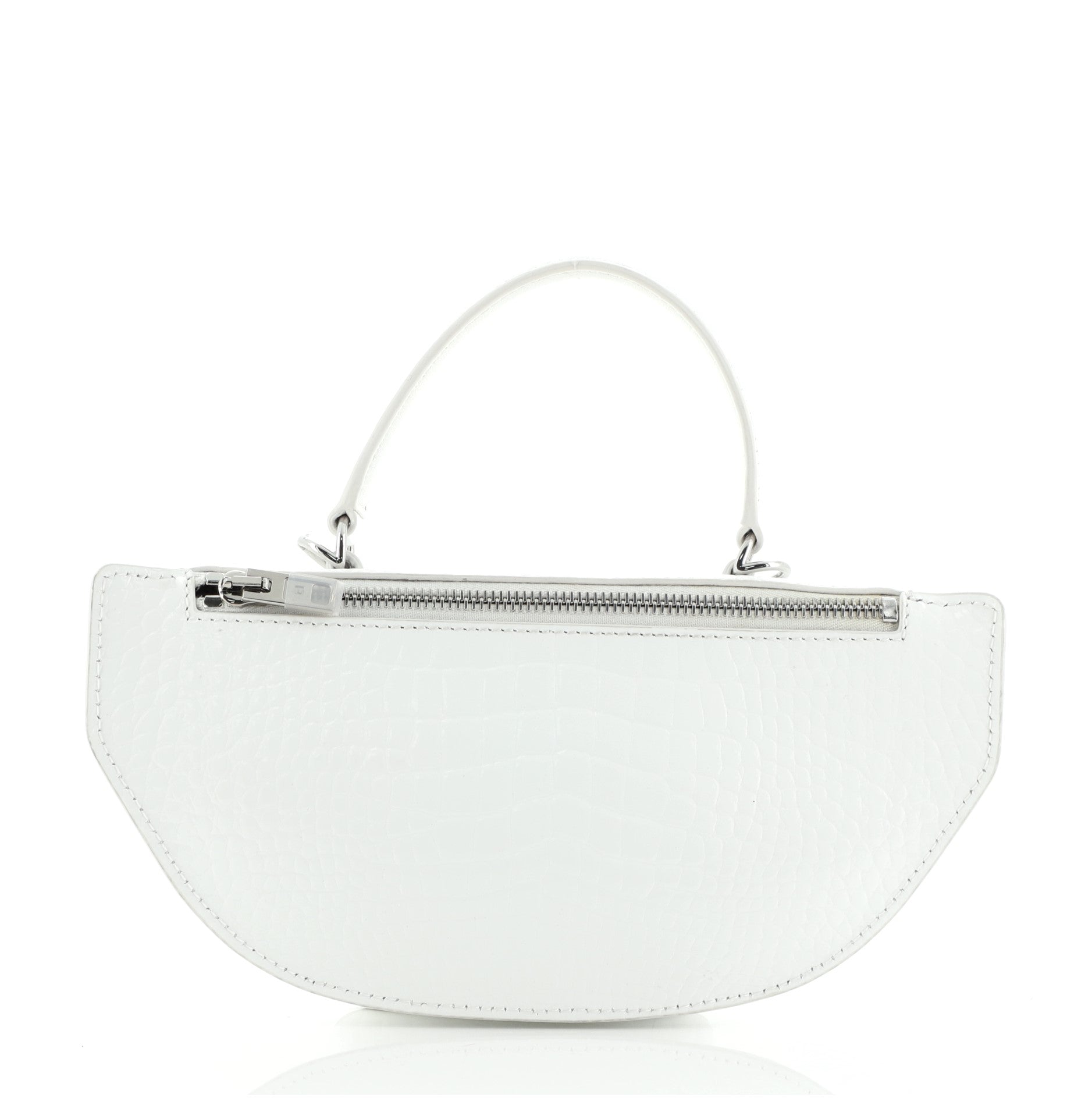 Attica Convertible Top Handle Bag Crocodile Embossed Patent Mini