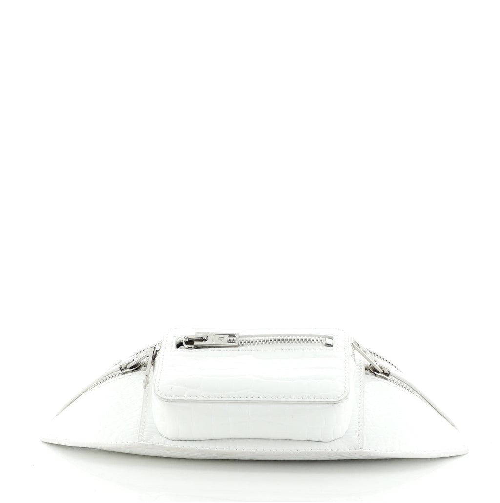 Attica Convertible Top Handle Bag Crocodile Embossed Patent Mini