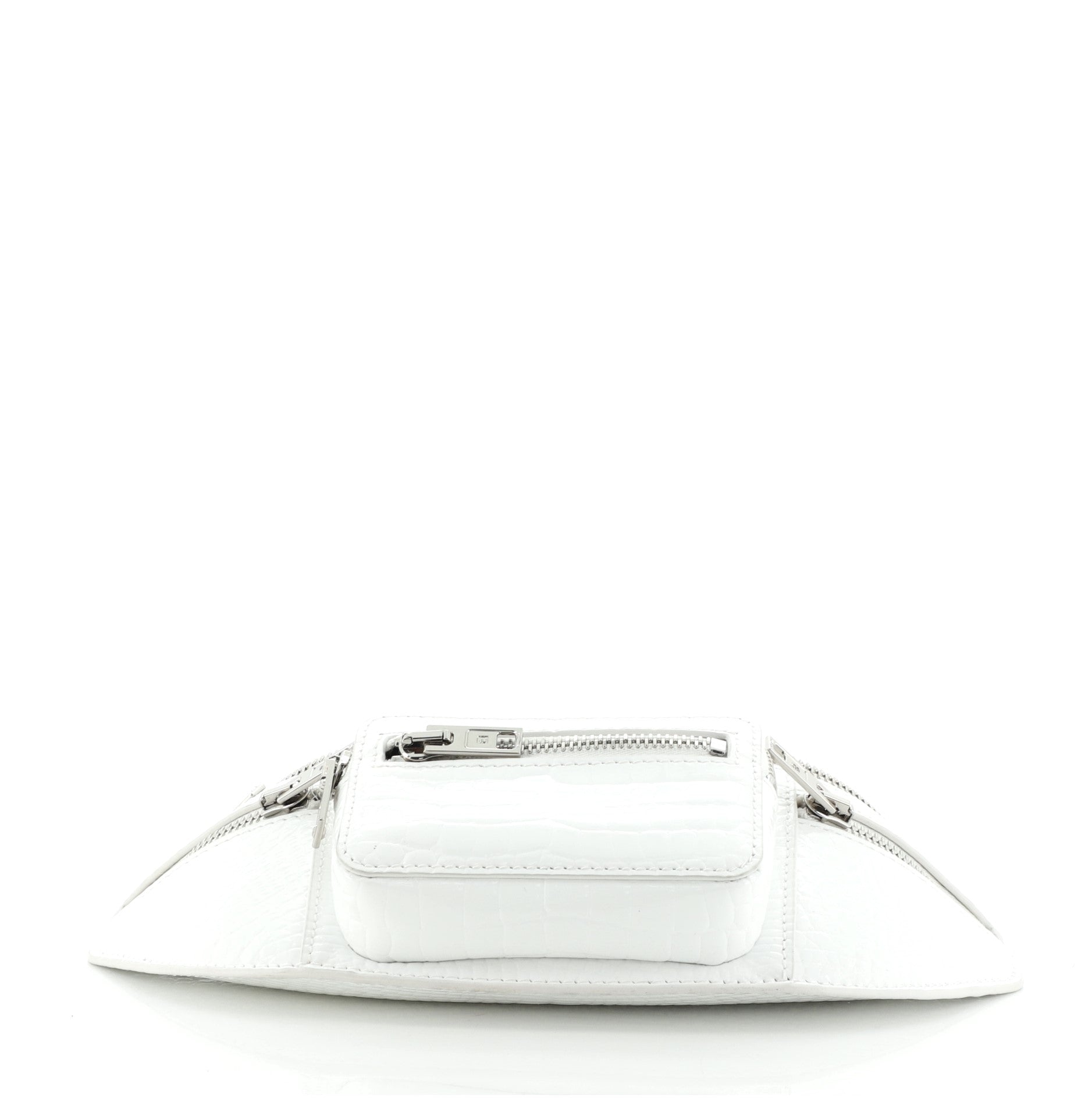 Attica Convertible Top Handle Bag Crocodile Embossed Patent Mini