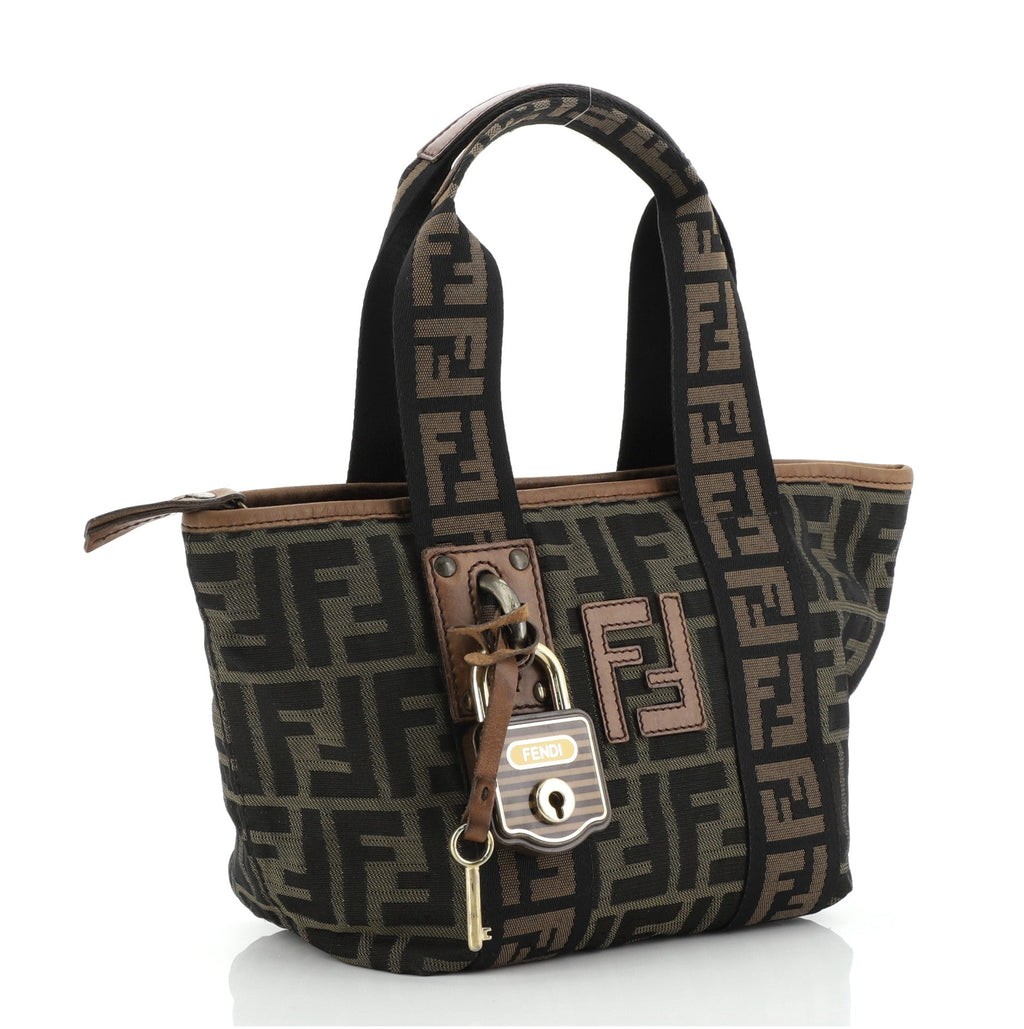 Padlock Tote Zucca Canvas Mini