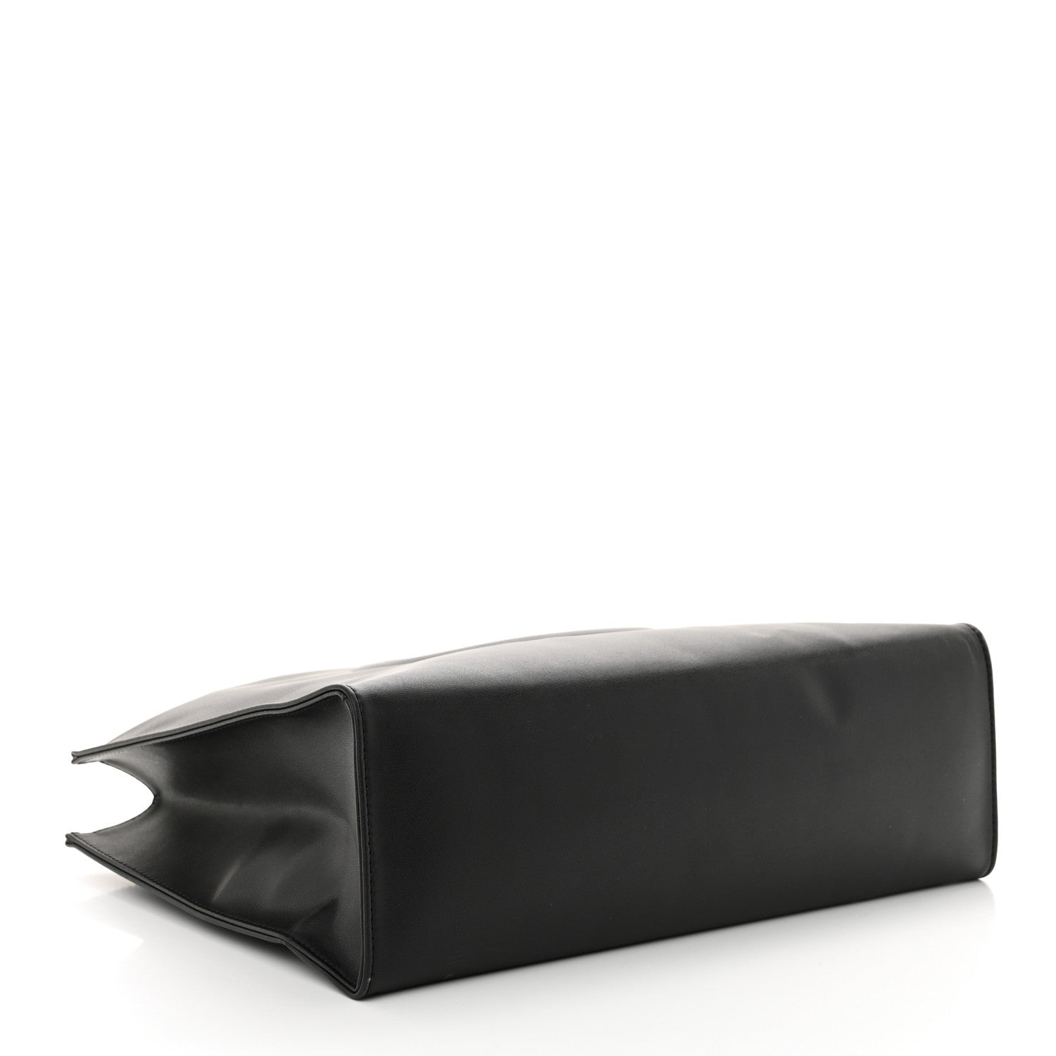 Vegan Leather Medium Shopping Bag Black