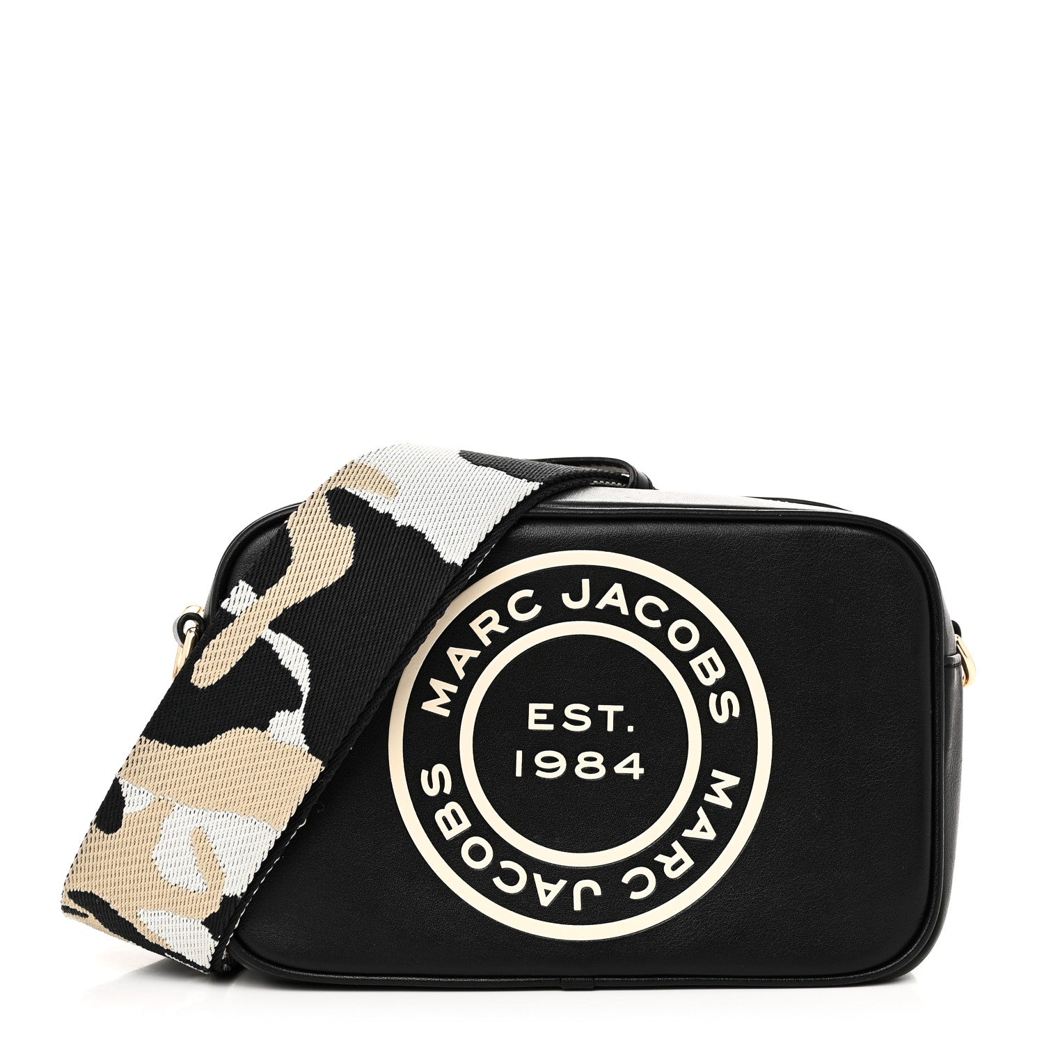 Calfskin Signet Flash Camera Bag Black