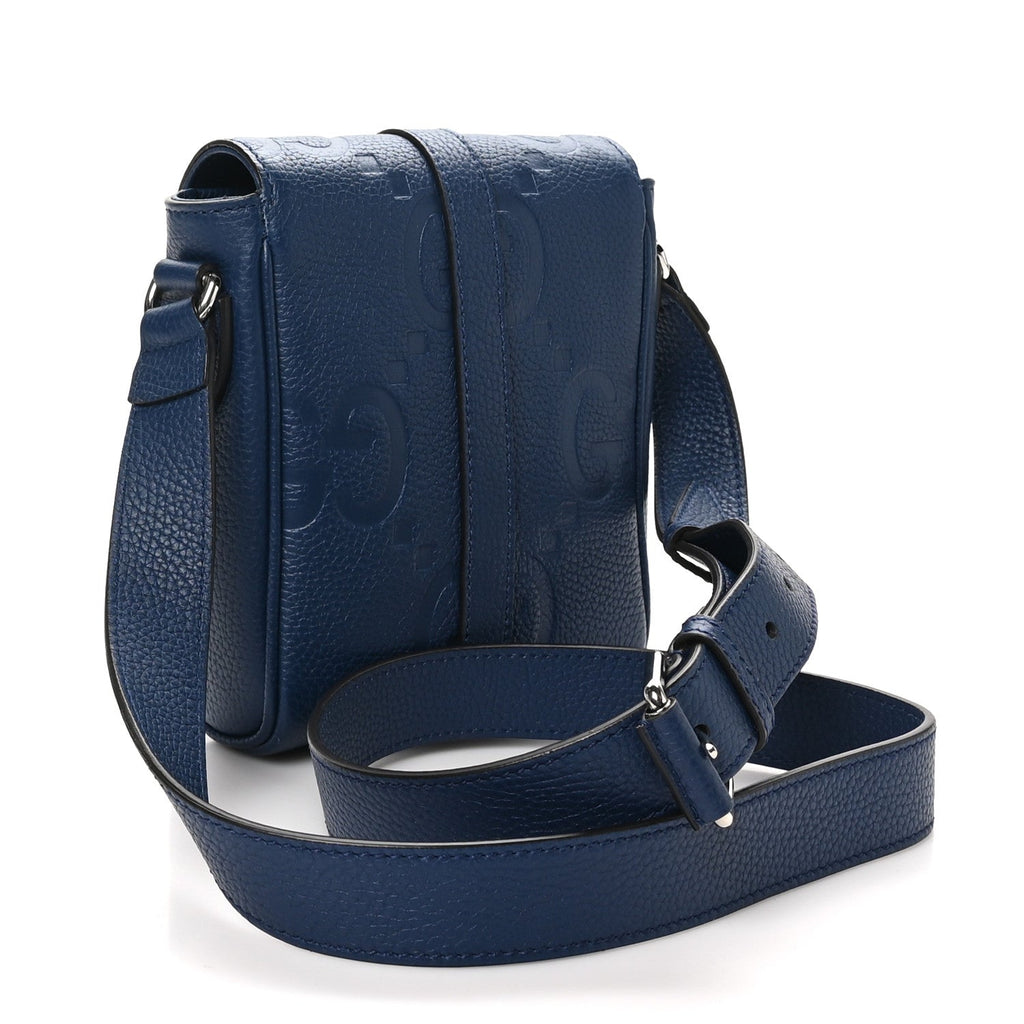 Piuma Calfskin Jumbo GG Embossed Small Messenger Bag Royale