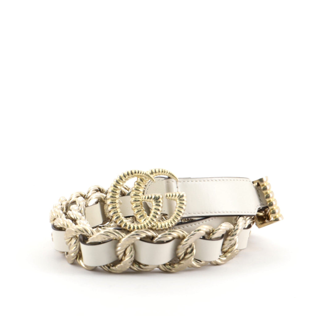 Marmont Chain Belt Leather and Metal Thin 80