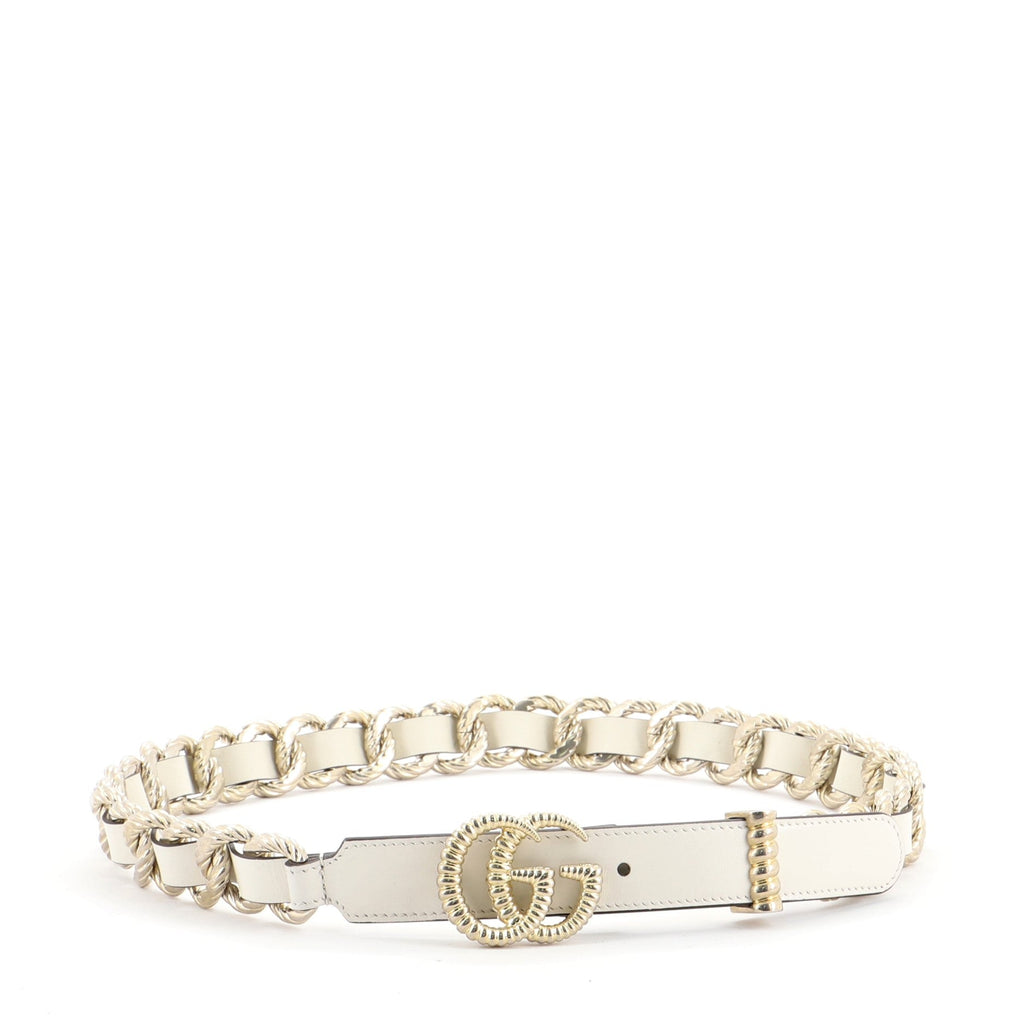 Marmont Chain Belt Leather and Metal Thin 80