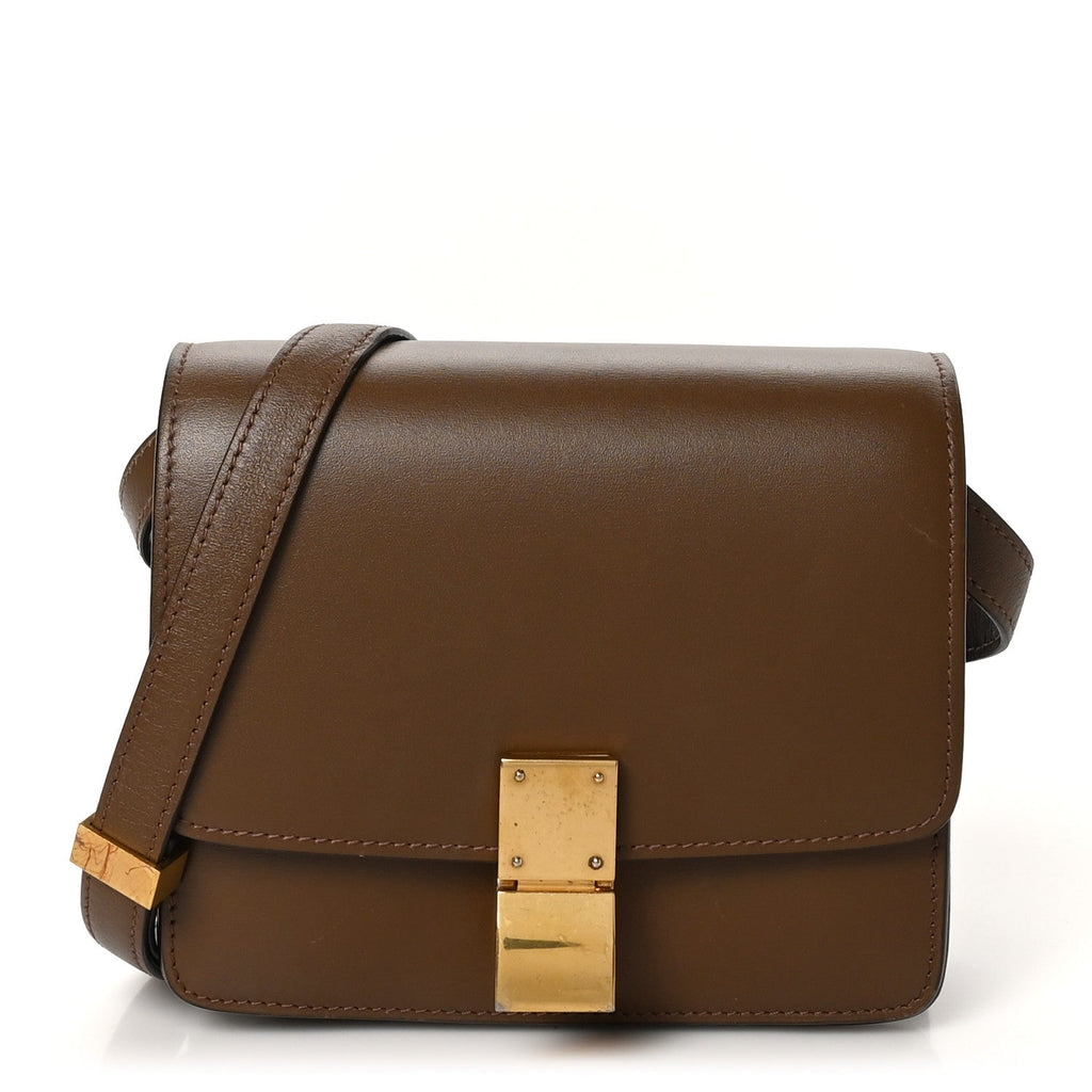 Smooth Calfskin Small Classic Box Flap Bag Camel