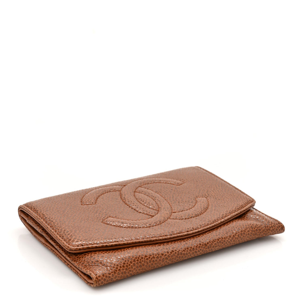 Caviar Timeless CC Flap Wallet Brown