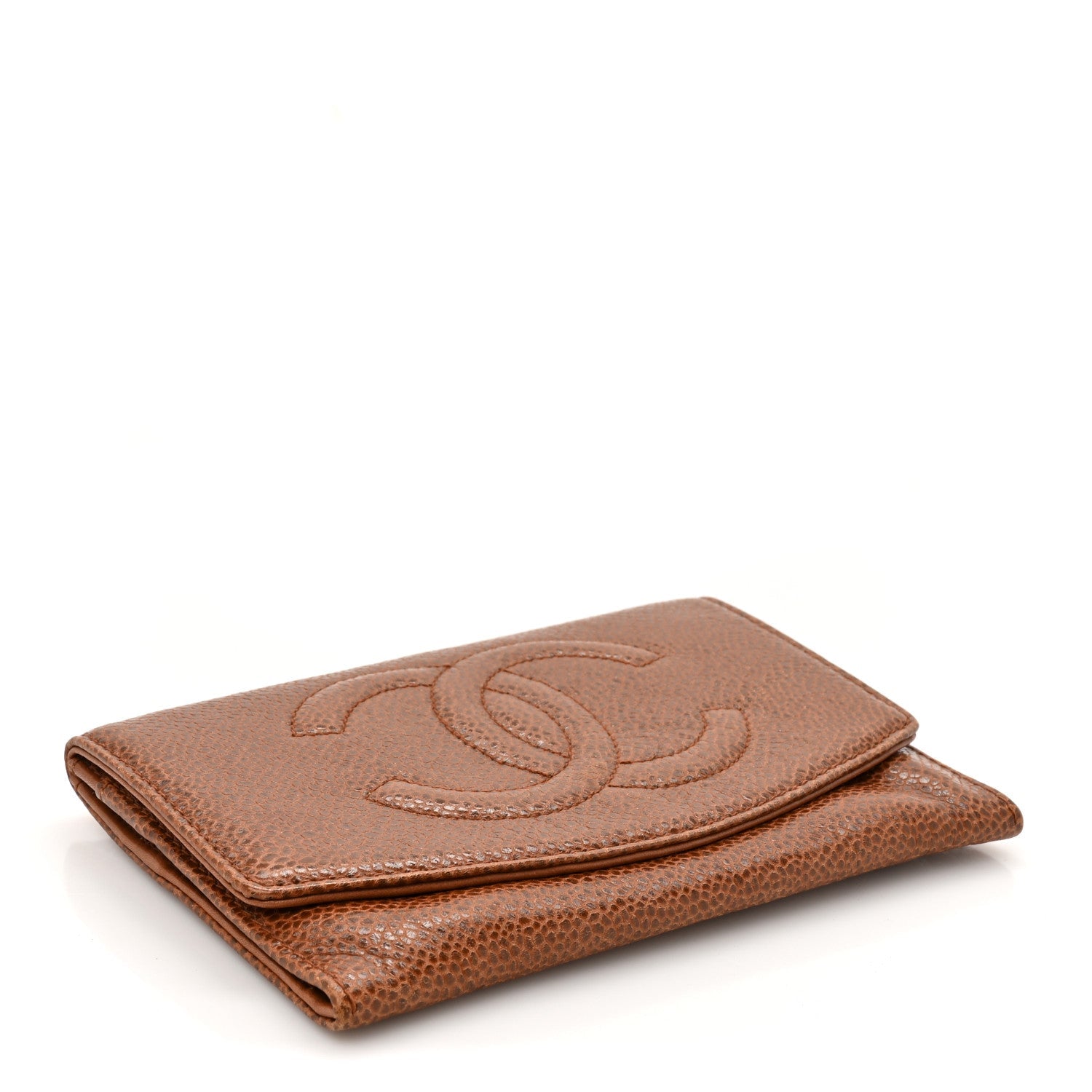 Caviar Timeless CC Flap Wallet Brown