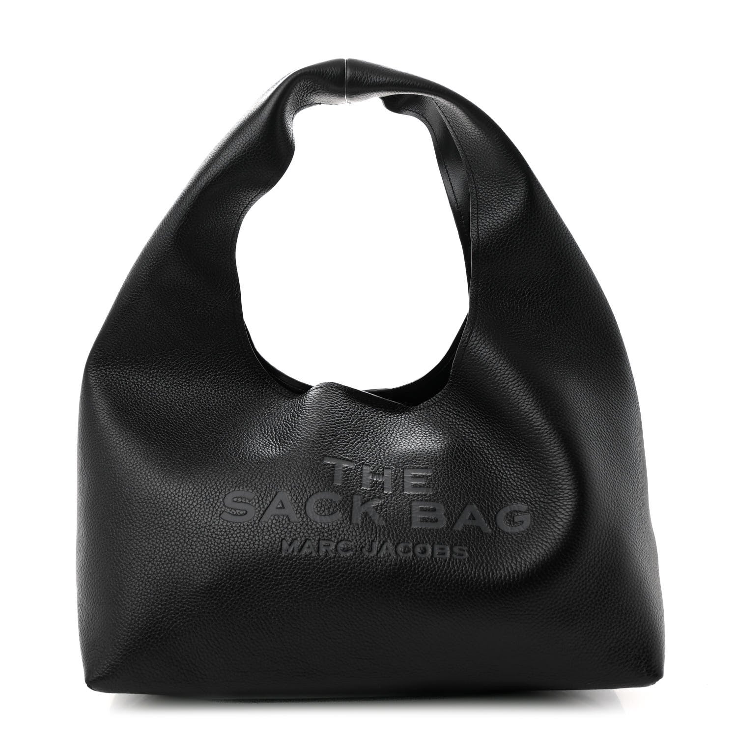 Grained Calfskin Medium The Sack Bag Black