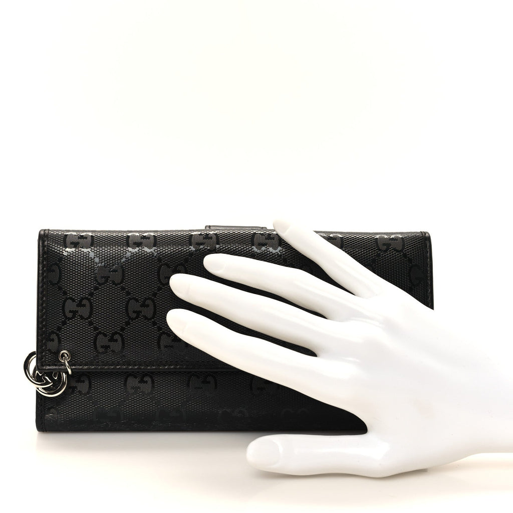 Imprime Monogram GG Pierce Continental Flap Wallet Black