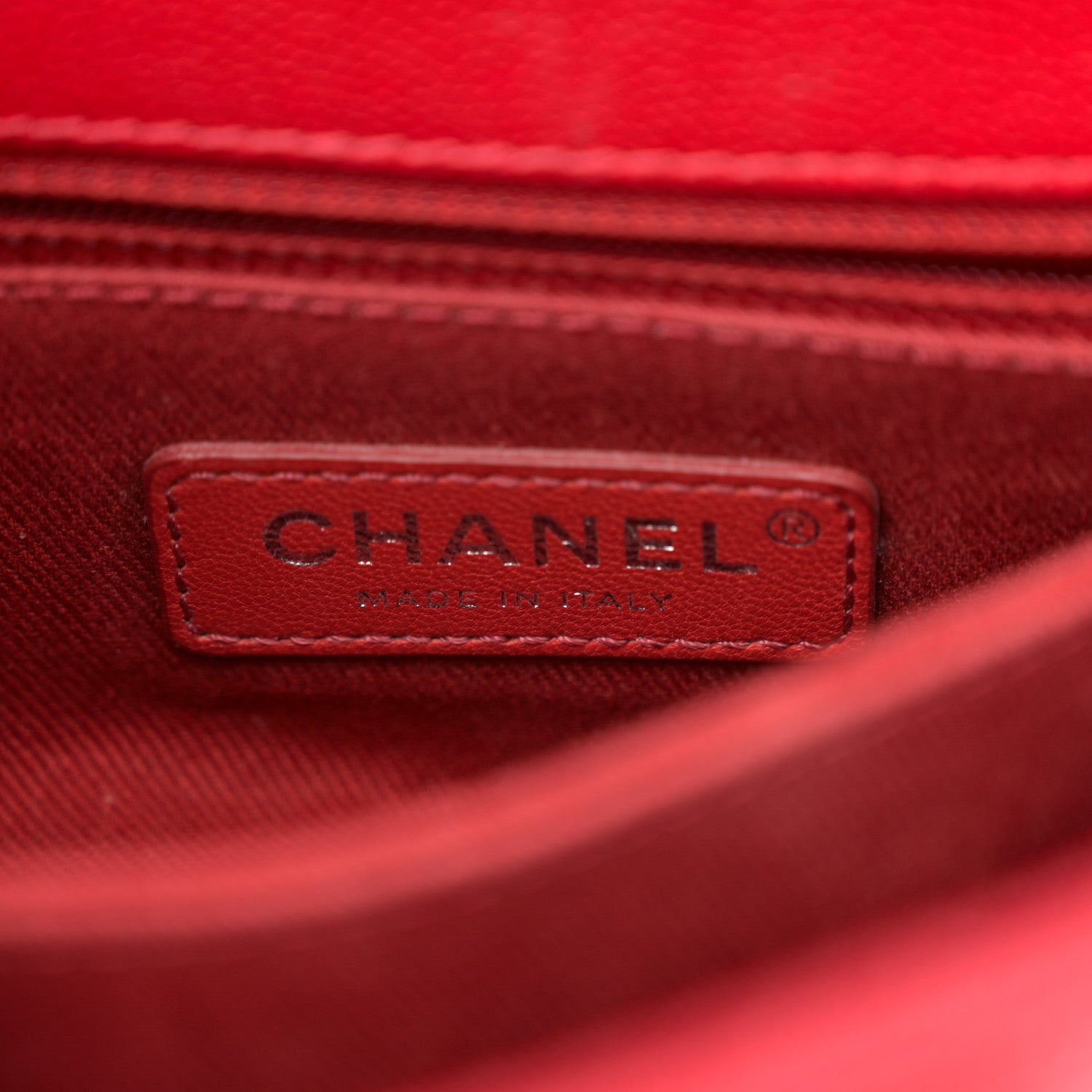 Caviar Quilted Mini Coco Handle Flap Red