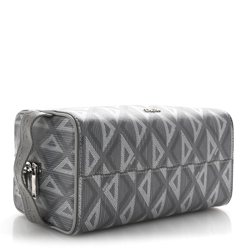 Coated Canvas CD Diamond Lingot Manity Toiletry Pouch Grey