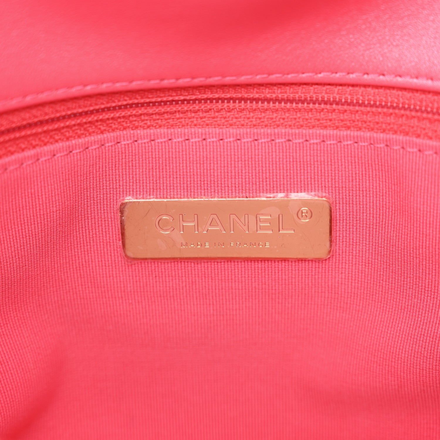 Shiny Lambskin Quilted Medium Chanel 19 Flap Pink