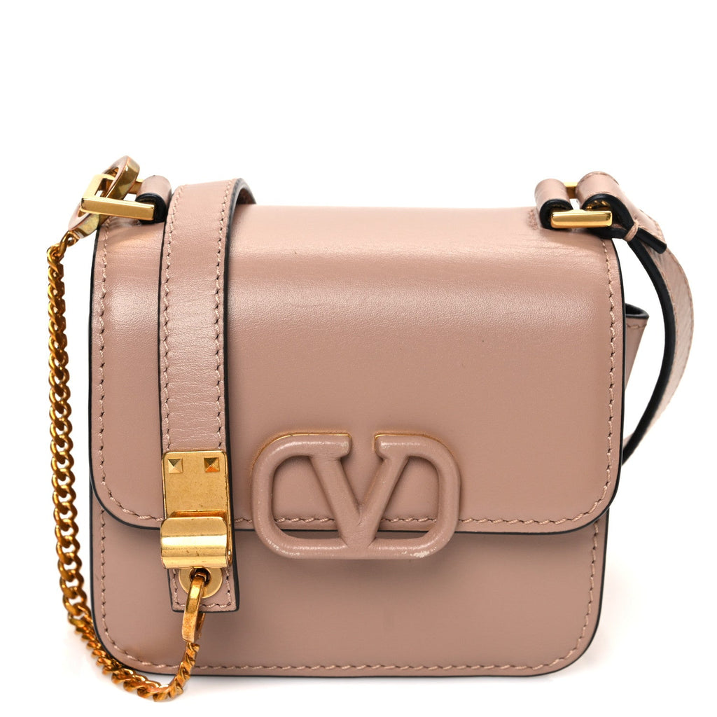 Smooth Calfskin Micro VSling Shoulder Bag Rose Cannelle