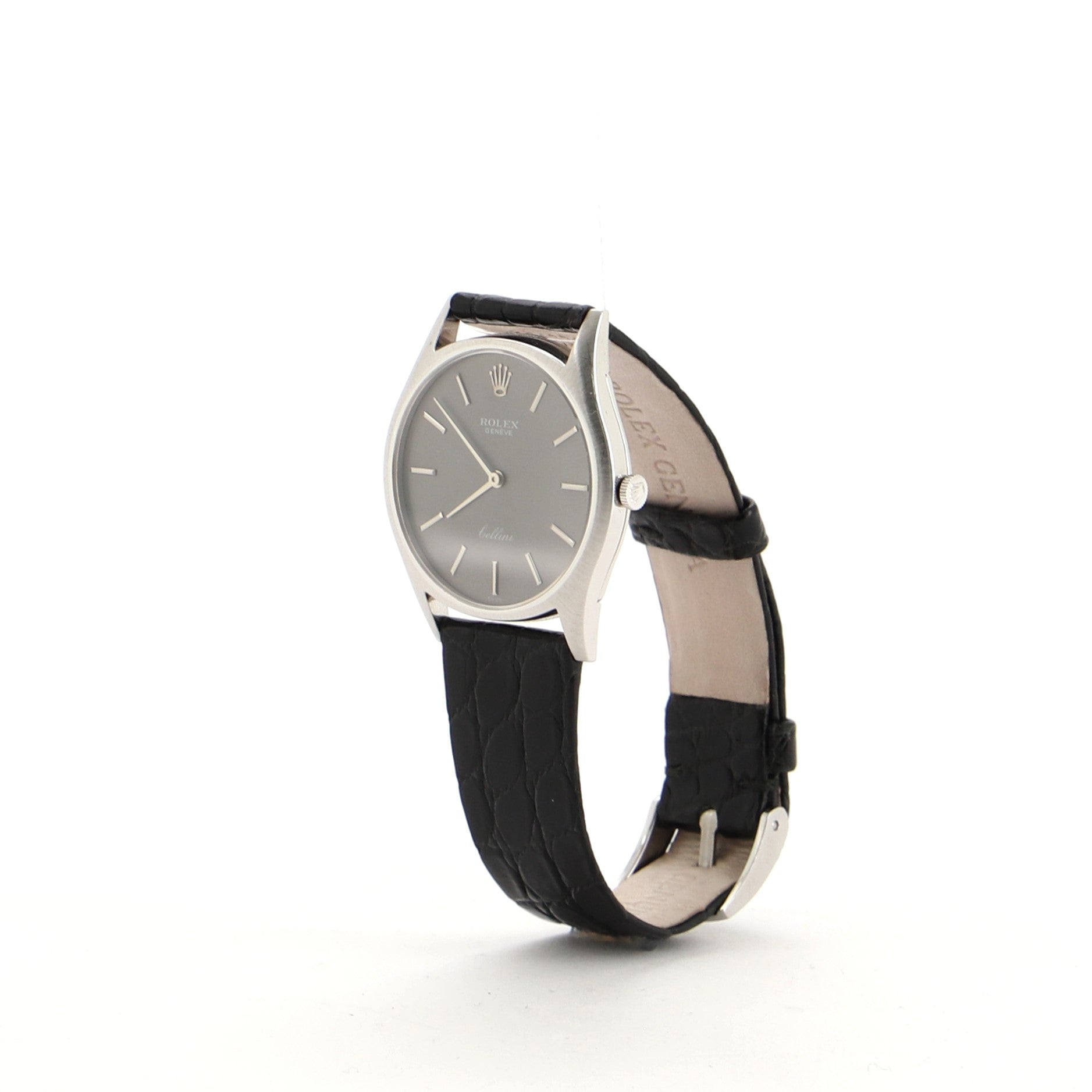 Cellini Round Manual Watch White Gold and Crocodile 31