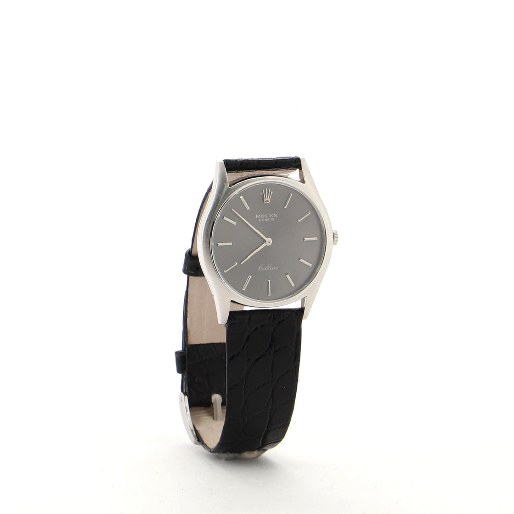 Cellini Round Manual Watch White Gold and Crocodile 31